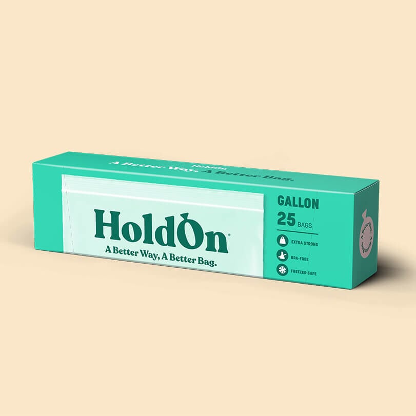HoldOn Compostable Zipseal Gallon Bags